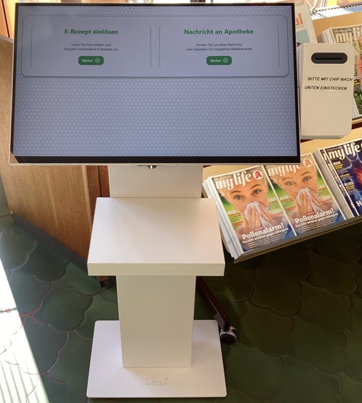 E-Rezept-Terminal in der Sparkasse Fränkisch-Crumbach